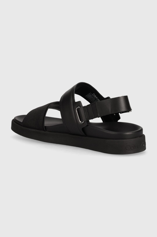 Boty Sandály Calvin Klein BACK STRAP SANDAL JAQ MONO IP HM0HM01421 černá