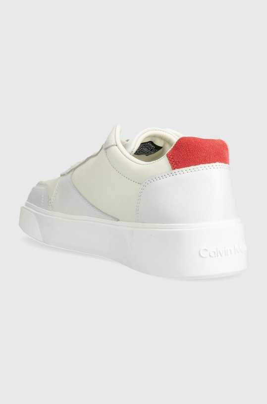 Obuv Kožené tenisky Calvin Klein LOW TOP LACE UP BSKT HM0HM01402 biela