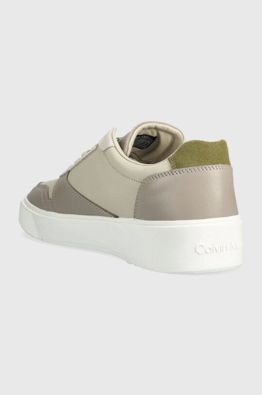 Obuv Kožené tenisky Calvin Klein LOW TOP LACE UP BSKT HM0HM01402 béžová
