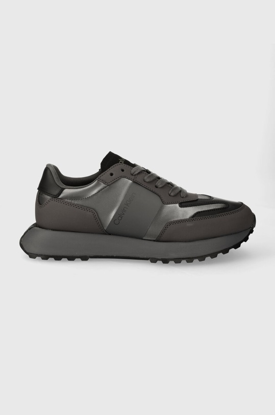 Calvin Klein sneakersy LOW TOP LACE UP SHINE syntetyczny szary HM0HM01392