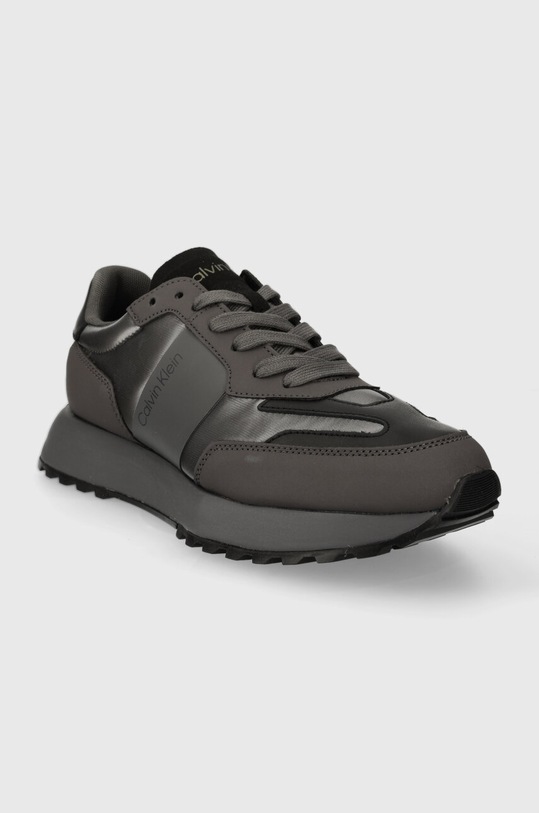 Calvin Klein sneakersy LOW TOP LACE UP SHINE HM0HM01392 szary SS24