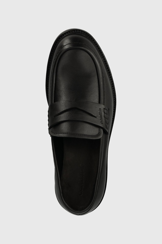 Calvin Klein mokasyny skórzane czarny HM0HM01389