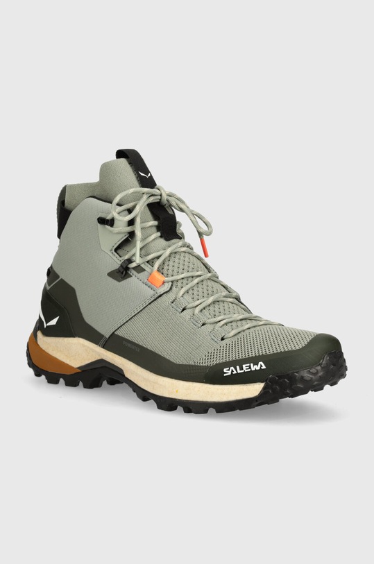 Boty Salewa Puez Knit Mid Powertex nezateplené zelená 00.0000061434