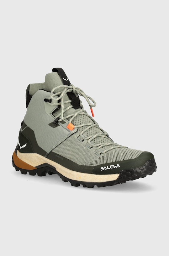 Παπούτσια Salewa Puez Knit Mid Powertex χωρίς μόνωση πράσινο 00.0000061434