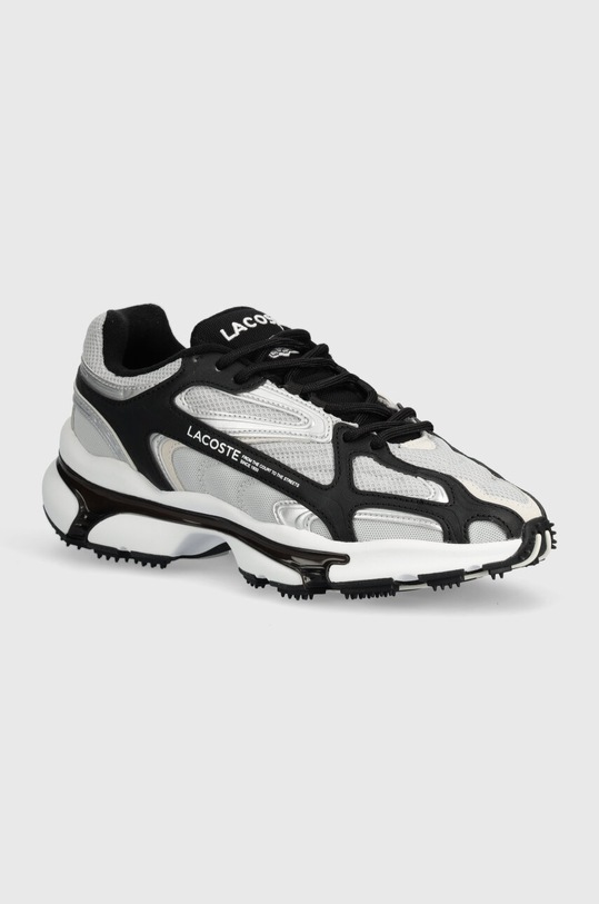 Lacoste sneakers L003 2K24 Textile faux grain leather gray 47SMA0013