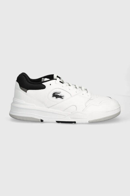 Lacoste sneakersy skórzane Lineshot Contrasted Collar Leather 47SMA0061 biały SS24