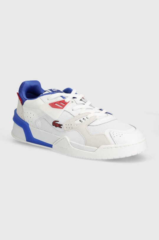Lacoste sneakers LT 125 Contrasted Tongue Leather imitatie de piele intoarsa alb 47SMA0095