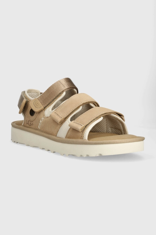 UGG sandale din piele intoarsa Goldencoast Multistrap 1153095.SAN bej SS24