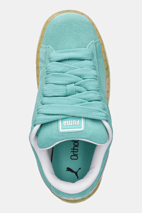 Puma sneakers in pelle Suede XL turchese 395205