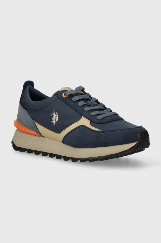 Αθλητικά U.S. Polo Assn. JASPER απομίμηση λείου δέρματος σκούρο μπλε JASPER001M.4HN1