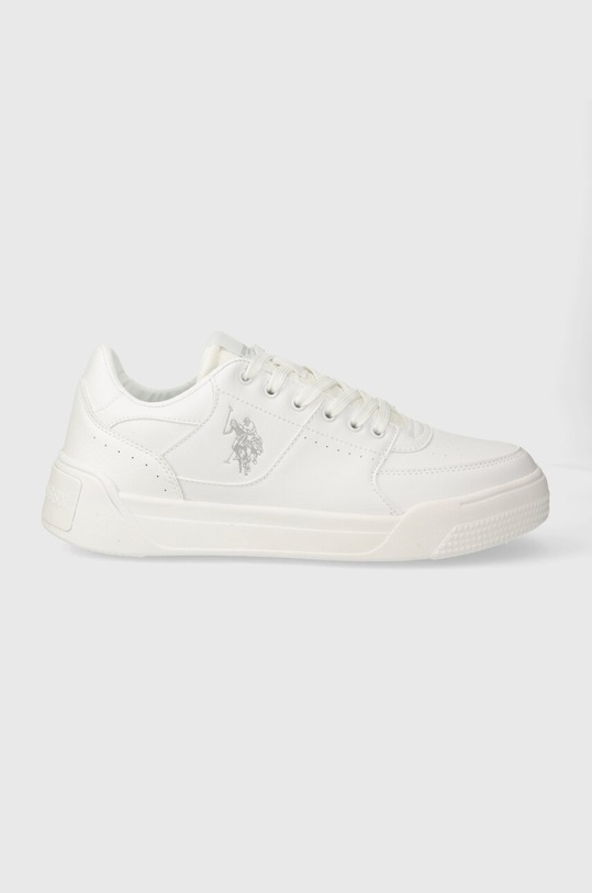 Αθλητικά U.S. Polo Assn. NOLE απομίμηση λείου δέρματος λευκό NOLE003M.4YN1