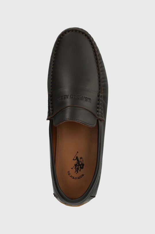 U.S. Polo Assn. mokasyny skórzane RIVER brązowy RIVER003M.4L1