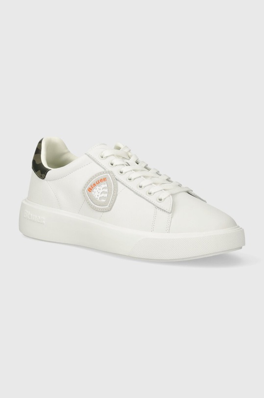 Blauer sneakers BUCK finta pelle fiore bianco S4BUCK02.LES