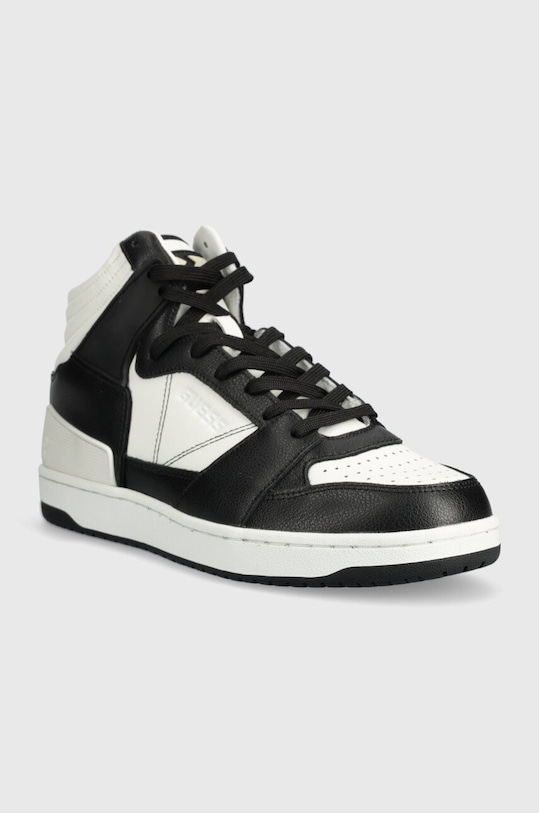 Kožené tenisky Guess SAVA MID FMJSAM.ELE12.BLAWH černá SS24