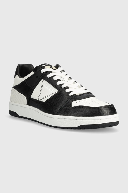 Kožené tenisky Guess SAVA LOW FMJSAW.ELE12.BLAWH černá SS24