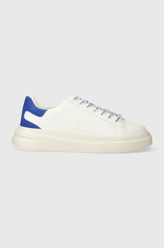 Guess sneakersy skórzane ELBA FMPVIB.SUE12.WHIBL biały SS24