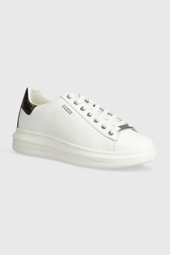 Guess sneakers VIBO piele acoperită alb FM8VIB.FAP12.WBROC