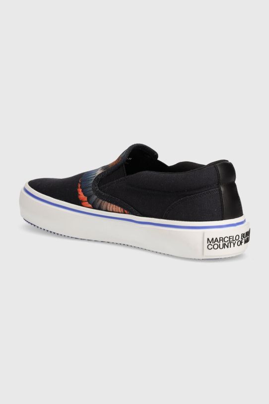 Shoes Marcelo Burlon plimsolls Icon Wings Slip-On Vulcanized CMIA079S24FAB0011026 black