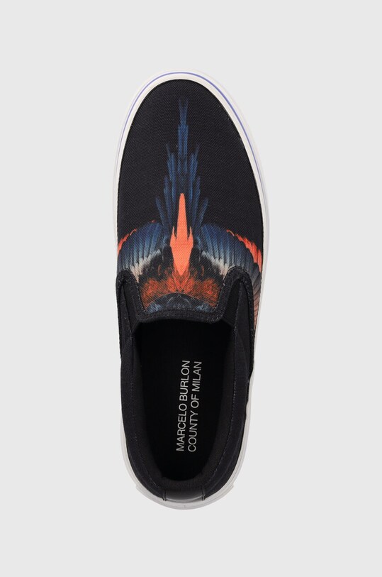 Tenisky Marcelo Burlon Icon Wings Slip-On Vulcanized čierna CMIA079S24FAB0011026