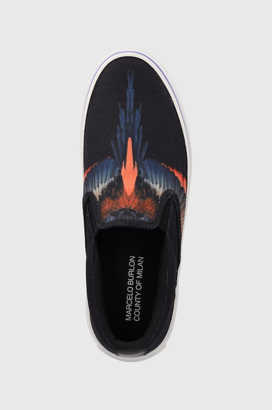 Tenisice Marcelo Burlon Icon Wings Slip-On Vulcanized crna CMIA079S24FAB0011026
