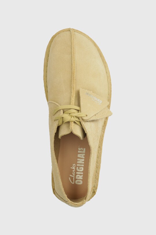 Половинки обувки от велур Clarks Originals Desert Trek бежов 26176530