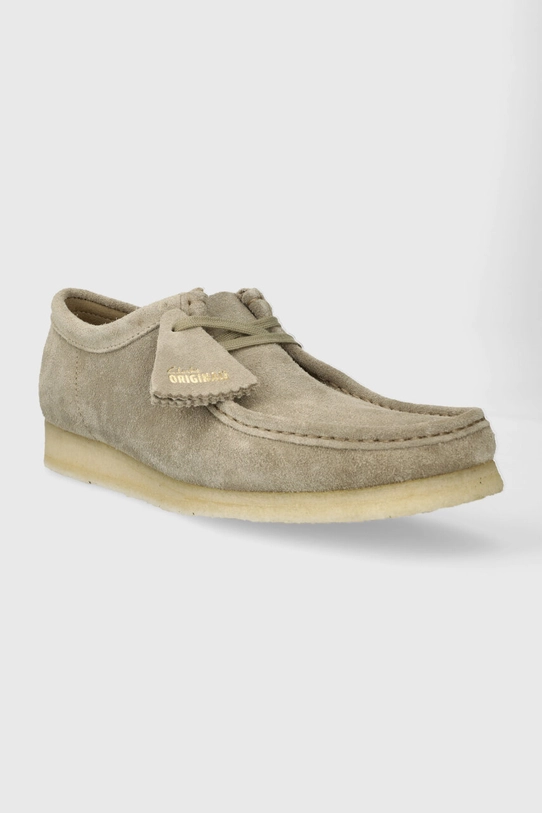 Semišové poltopánky Clarks Originals Wallabee 26175711 sivá SS24