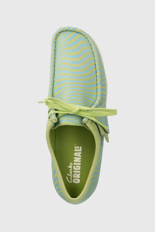 Шкіряні туфлі Clarks Originals Wallabee блакитний 26176528
