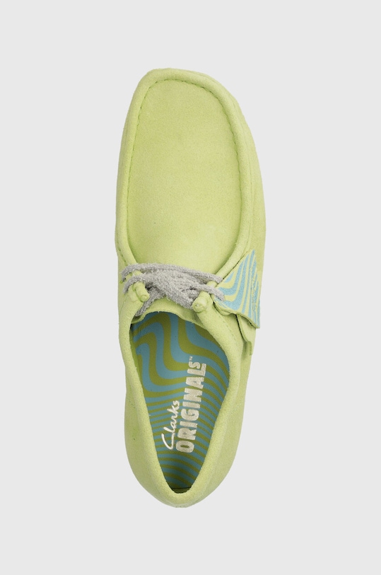 Σουέτ κλειστά παπούτσια Clarks Originals Wallabee πράσινο 26175855