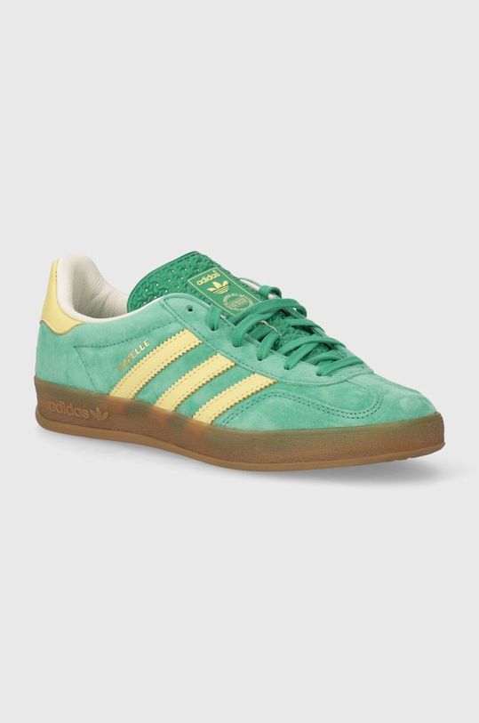 Маратонки adidas Originals Gazelle Indoor велур зелен IH7500