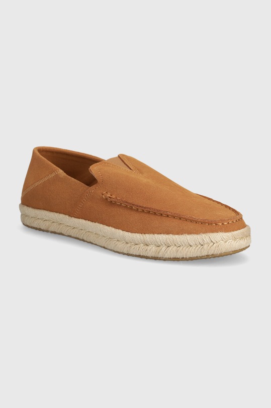 Toms espadrile din piele intoarsa Alonso Loafer Rope maro 10020876