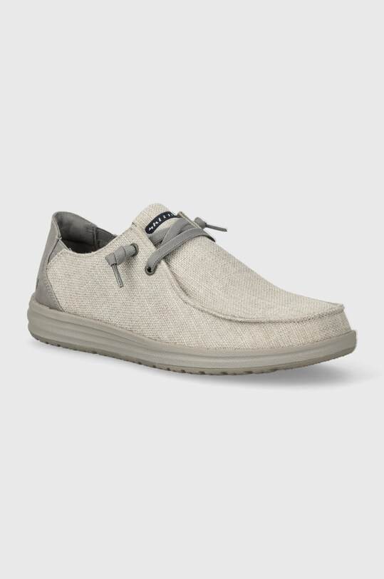 Skechers mocasini textil gri 210726