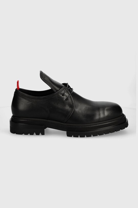 424 półbuty skórzane Derby FF4SMQ50BP.PE002.999 czarny SS24