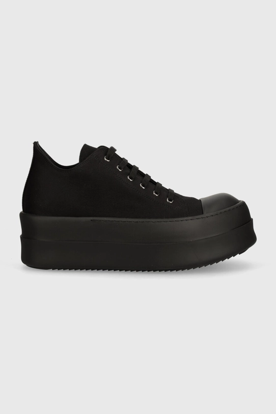 Πάνινα παπούτσια Rick Owens Woven Shoes Double Bumper Low Sneaks DU01D1832.NDK.999 μαύρο SS24