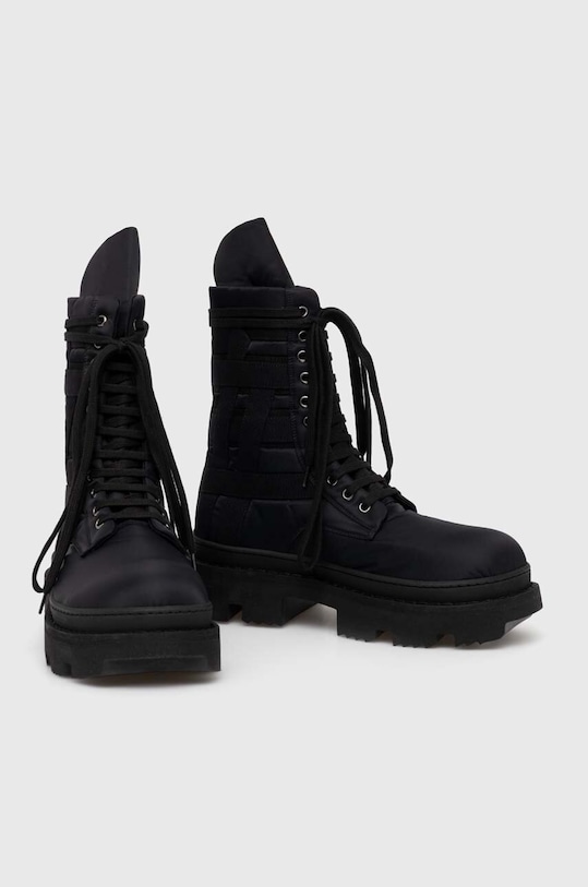 Rick Owens shoes Woven Padded Boots Army Megatooth Ankle Boot DU01D1851.BRER1.999 black SS24