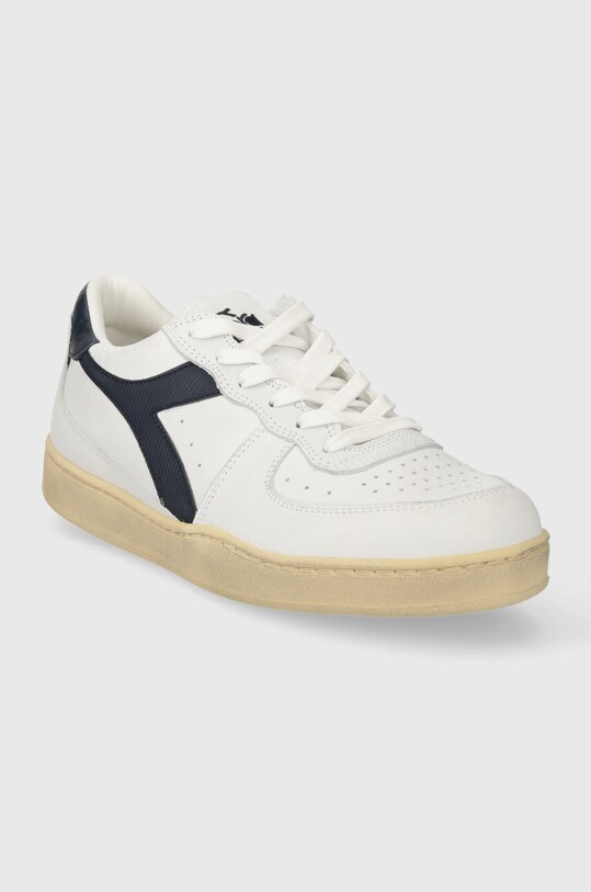 Kožené tenisky Diadora MI Basket Low Used 201.179043.C4656 biela SS24