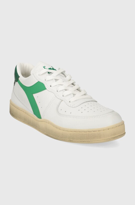 Diadora sneakers in pelle MI Basket Low Used 201.179043.C6834 bianco SS24