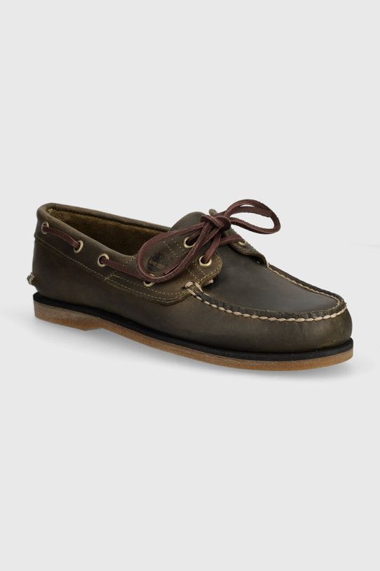 Kožené polobotky Timberland Classic Boat casual zelená TB0A4187ET41