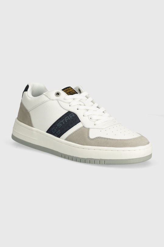 Tenisky G-Star BREND LEA DNM M semišová kůže bílá 2412070501.WHT.LGRY