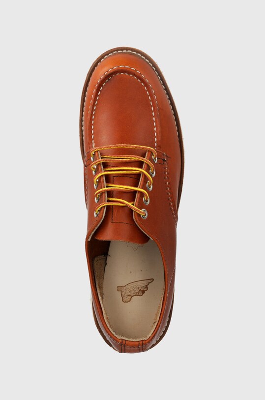 Кожени половинки обувки Red Wing Shop Moc Oxford оранжев 8092