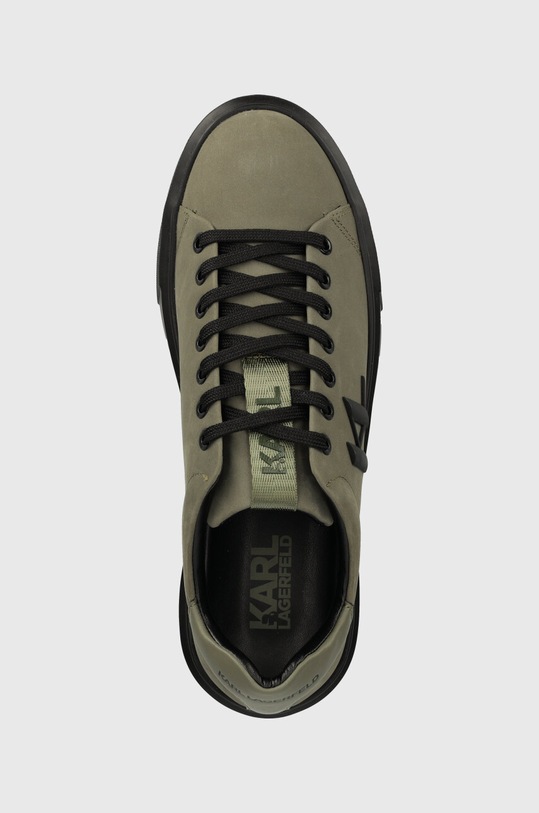 Nubukové tenisky Karl Lagerfeld MAXI KUP zelená KL52217.2KK
