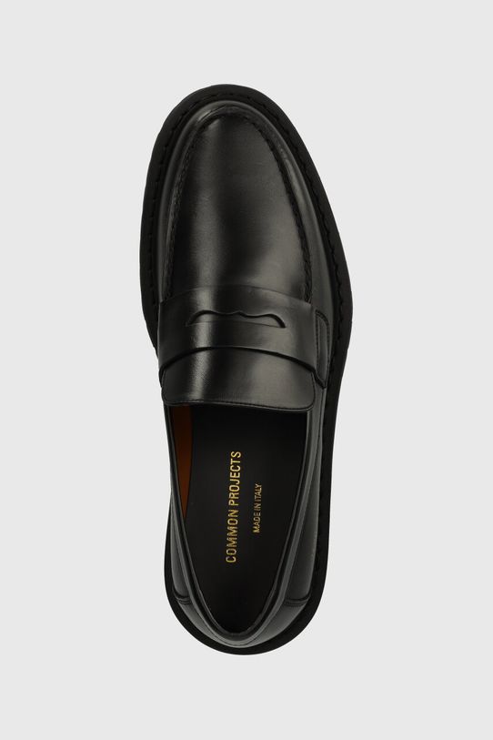 Шкіряні мокасини Common Projects Loafer with Tread Sole чорний 2420.7547