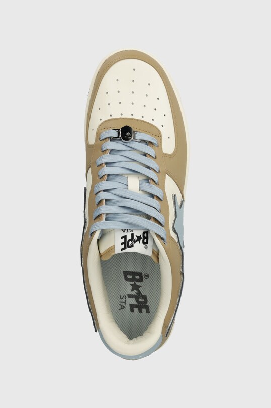 Кожаные кроссовки A Bathing Ape Bape Sta #4 M1 бежевый 1J30191011