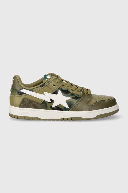 A Bathing Ape sneakers in pelle Bape Sk8 Sta #4 M1 1J30191026 verde SS24
