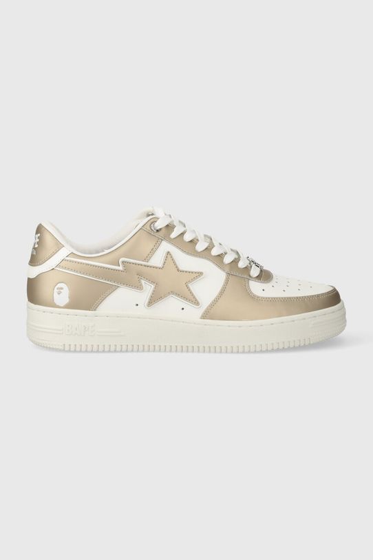 Кожаные кроссовки A Bathing Ape Bape Sta #4 M1 1J80191053 золотой SS24