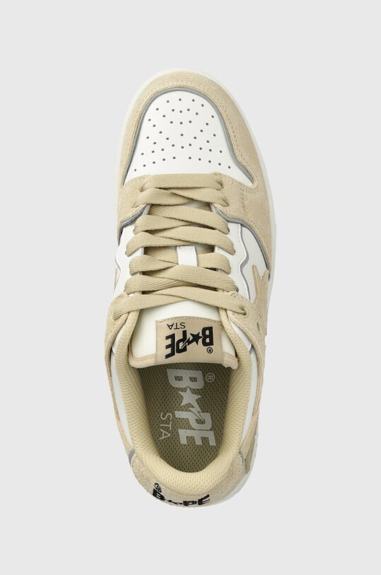 Шкіряні кросівки A Bathing Ape Bape Sk8 Sta #3 M1 бежевий 1J80191057