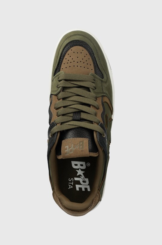 Kožne tenisice A Bathing Ape Bape Sk8 Sta #6 M2 zelena 1K30191313