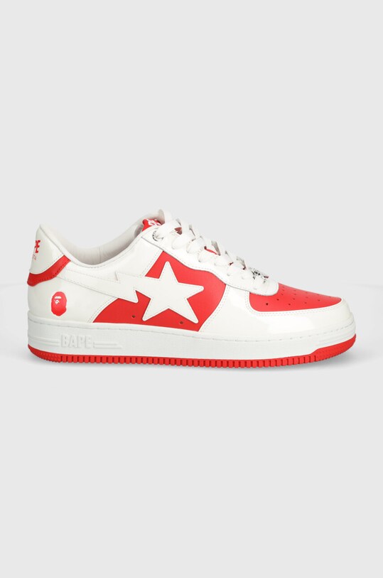 Kožené tenisky A Bathing Ape Bape Sta #6 M2 1K30191328 červená SS24