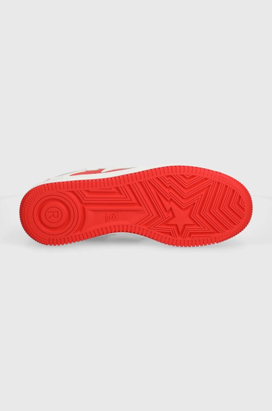 Kožené tenisky A Bathing Ape Bape Sta #6 M2 1K30191328 červená