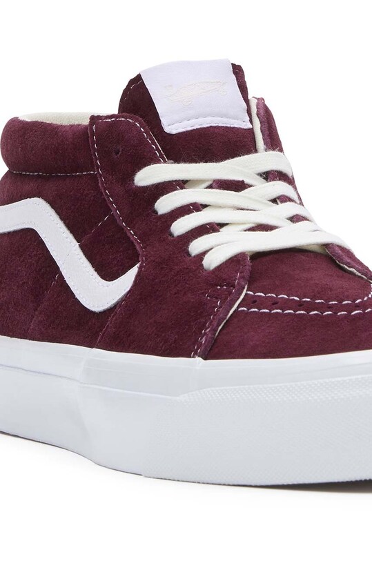 Shoes Vans suede sneakers Sk8-Mid Reissue 83 LX VN000CQQ4QU1 maroon