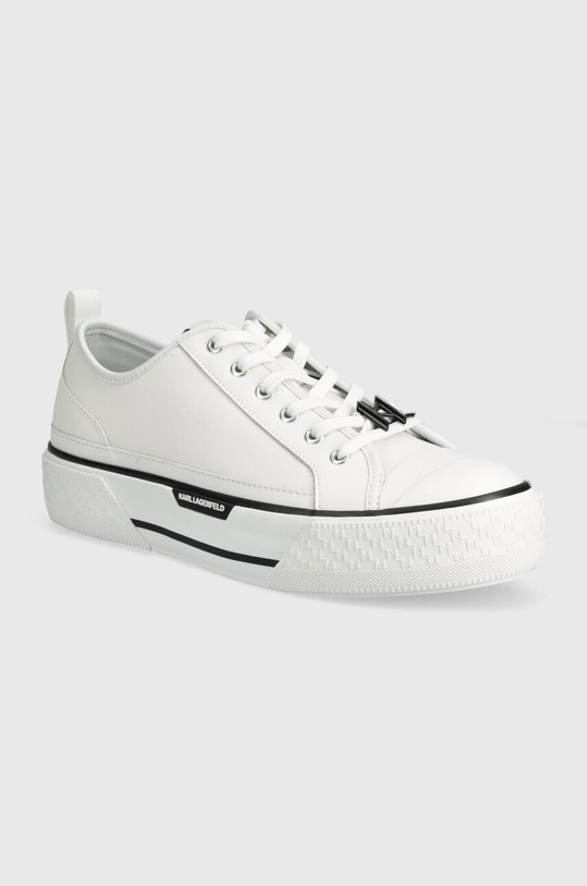 Karl Lagerfeld bőr tornacipő KAMPUS MAX fehér KL50420.011